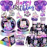 Yingoto 228pcs Roller Skating Party Supplies...