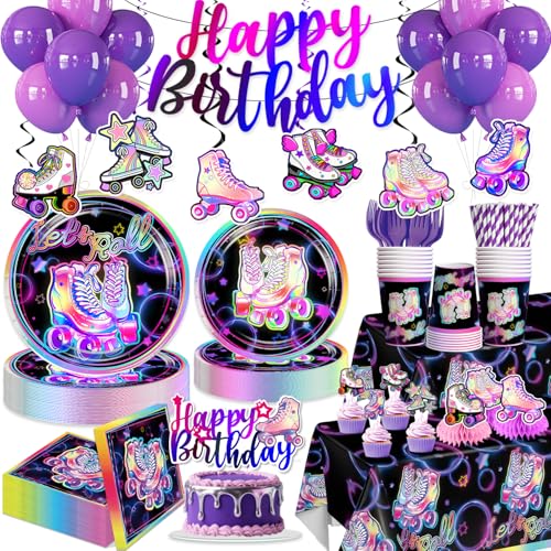 Yingoto 228pcs Roller Skating Party Supplies...