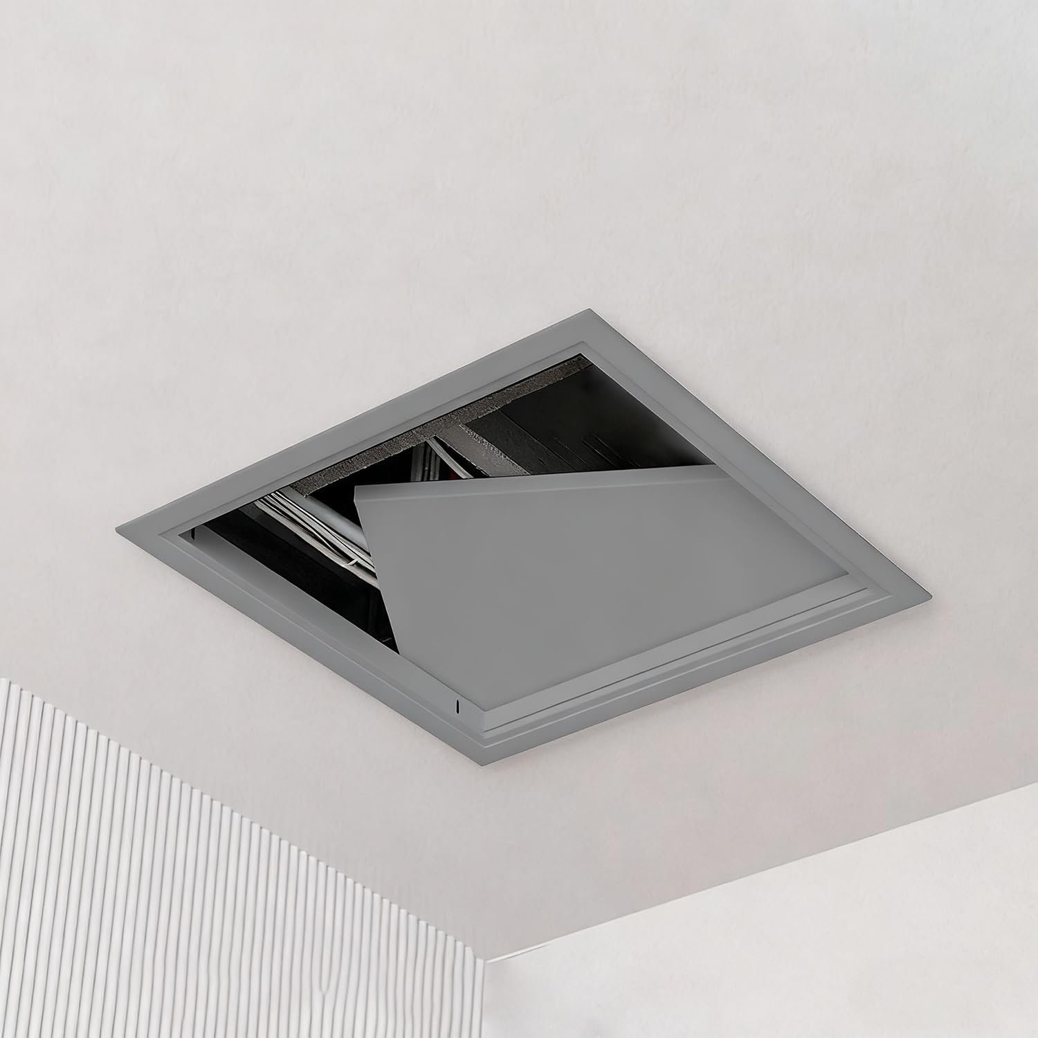 Panel dostępu do płyt kartonowo-gipsowych, aluminiowa osłona otworu ściennego, drzwi wejściowe, właz bezpieczeństwa do kanalizacji (czarny, 40 cm)