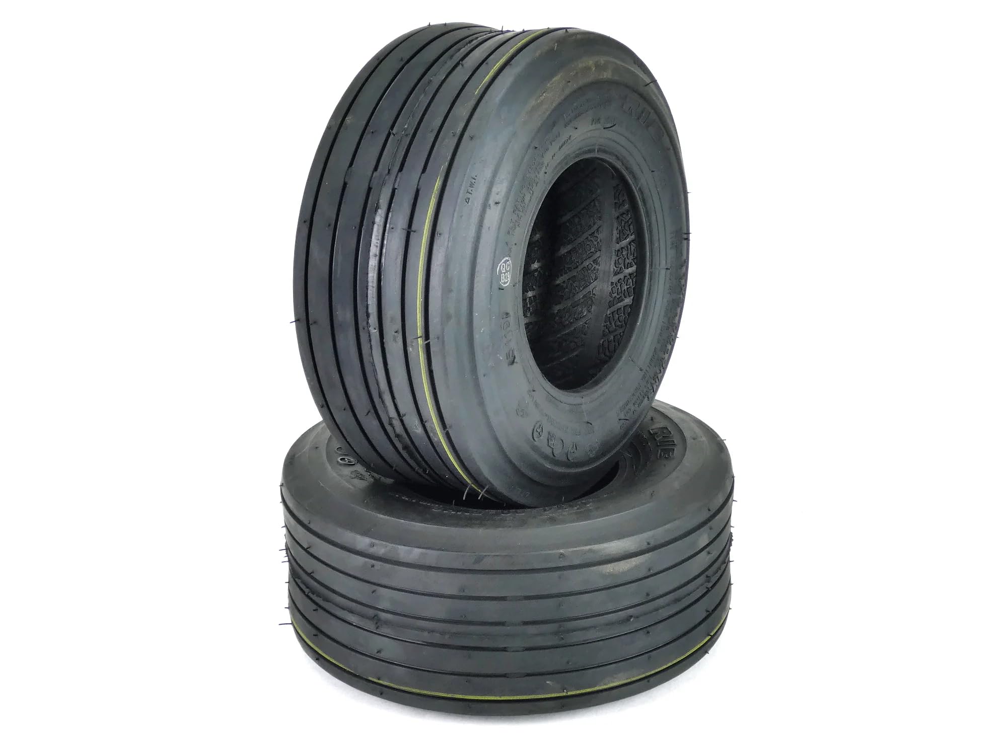 (2) OTR Ribbed 11x4.00-5 Tires 4 Ply Lawn Mower Garden Tractor