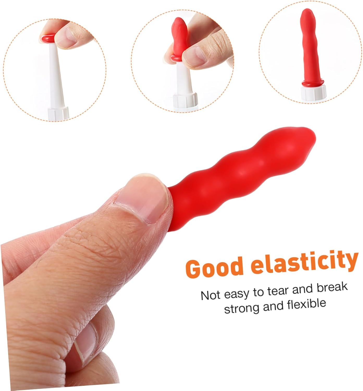 DOITOOL 200pcs Caulk Saver Caps Red Caulking Tube Sealers for Preserving Caulk Glue Paint Flexible and Reusable Sealing for and Projects