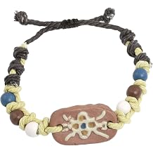 Ruilogod Women Retro Style Wooden Bead Ceramic Decor Macrame Bracelet Yellow Coffee Color id fbb 2d8 34c 281 17f