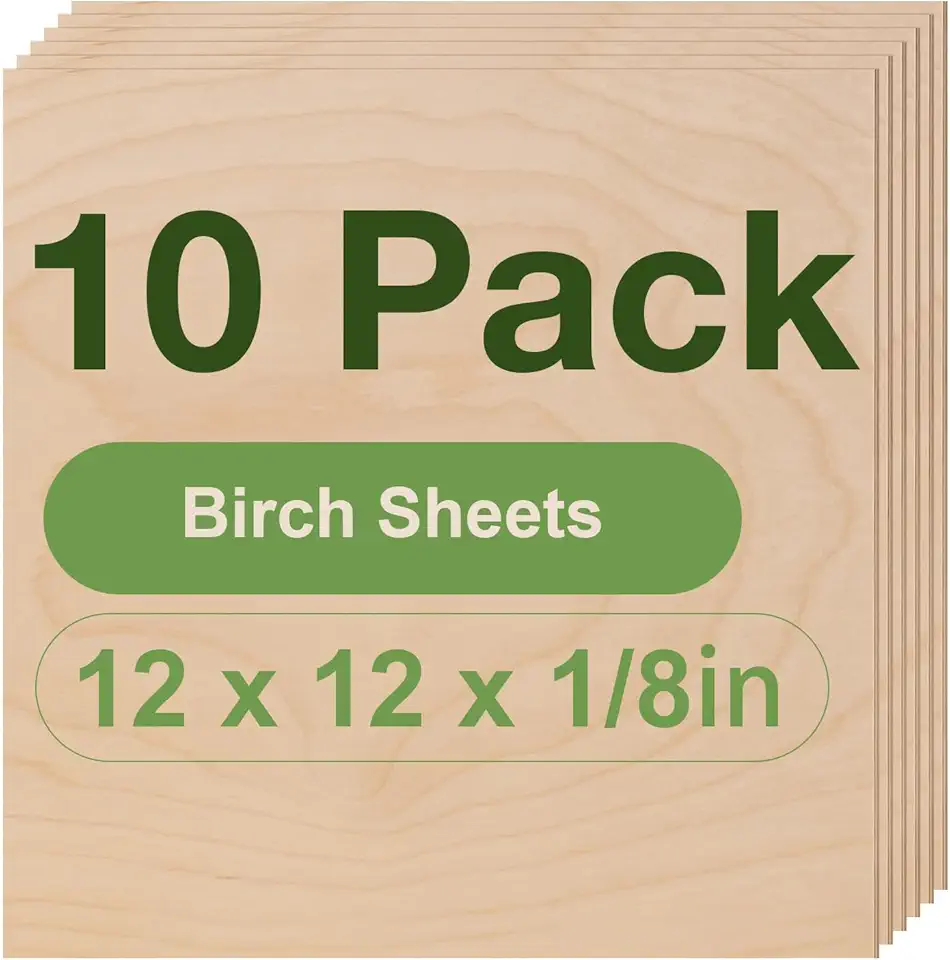 Thin Birch Plywood - 10 Pack for Crafts