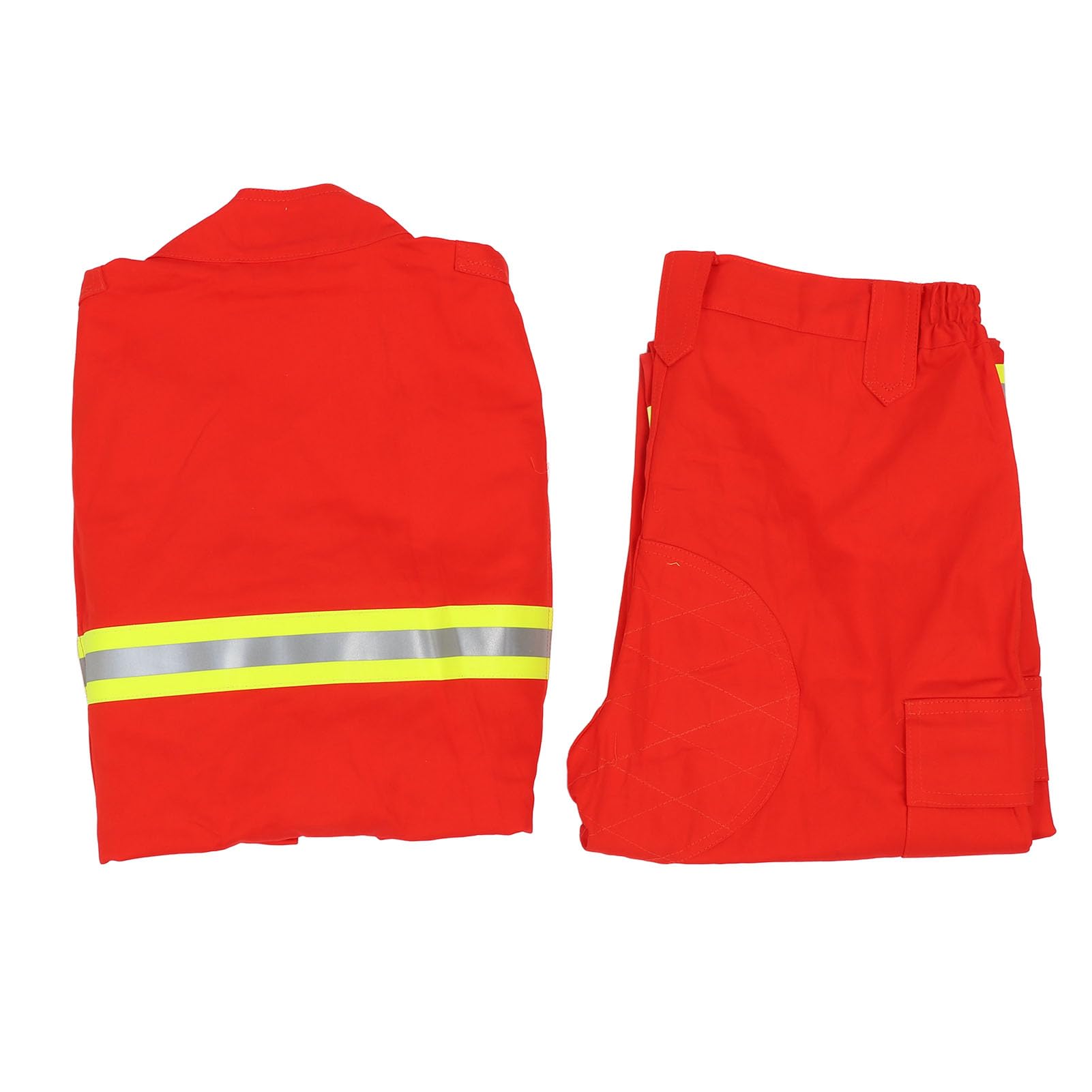 Traje Ignífugo Uniforme de Bombero para Operaciones de Socorro de Emergencia, Hecho de Satén de Algodón Protector con Tiras Reflectantes, Adecuado para Entornos Hostiles