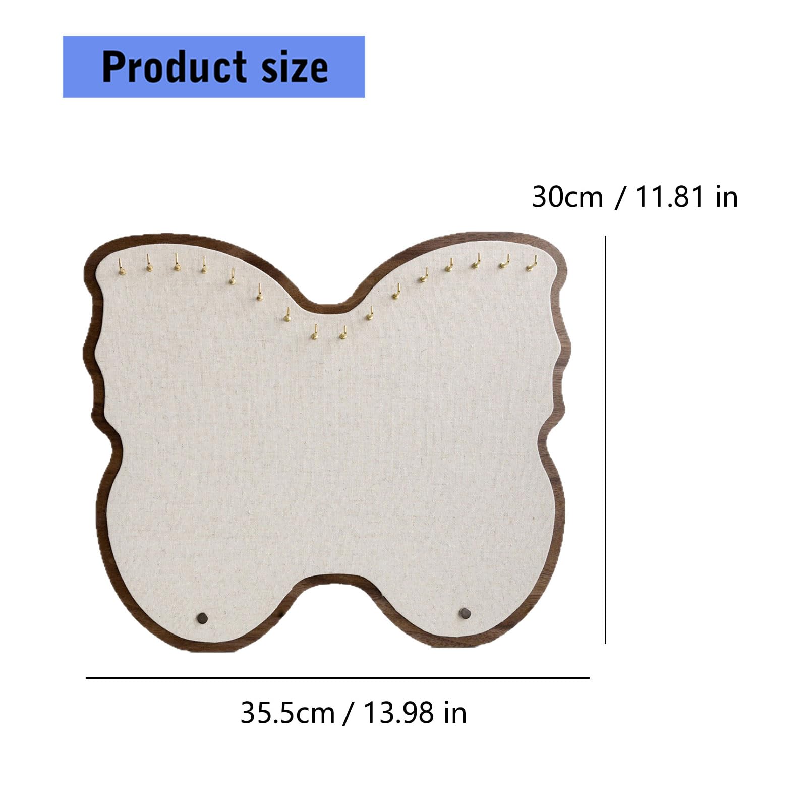 Pannello portagioielli con tessuto lino per accessori