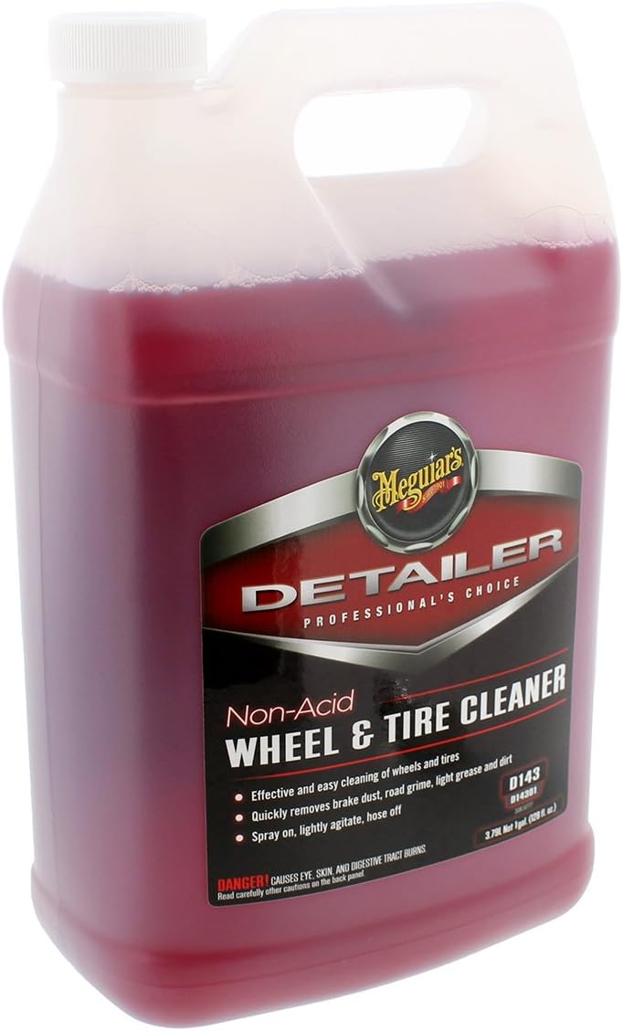 Meguiar's D14301 Non Acid Tire & Wheel Cleaner, 1 Gallon, 128. Fluid_Ounces : Automotive