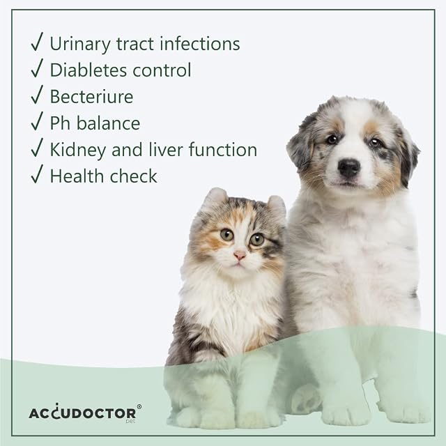 Foto 4 de 6 de 100 Tiras Accudoctor Test de Orina Perros Gatos 11 parámetros Glucosa pH Tiras de reactivas de orina…