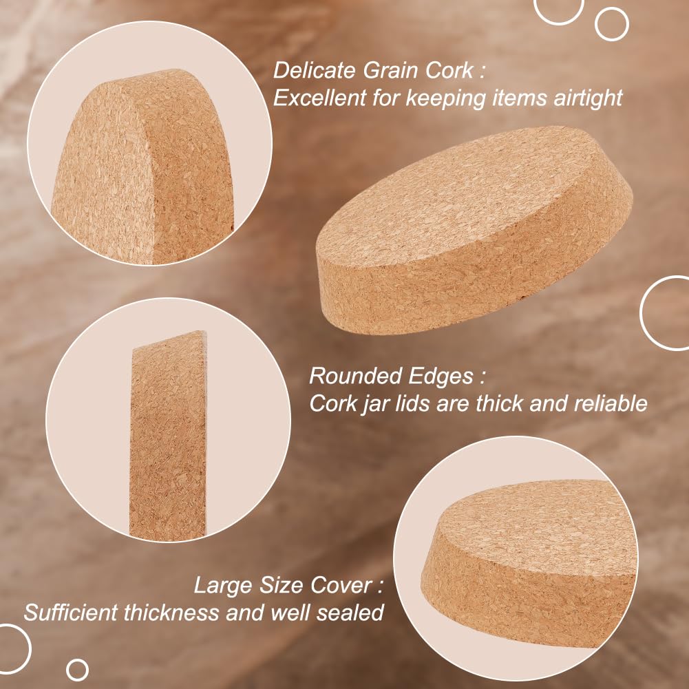 OLYCRAFT - 2 tapones de corcho cónicos, 11,6 – 13 cm, tapón cónico de madera para tarro de cristal, tapa de botella de vino, reemplazo de madera blanda natural para la cocina, regalos de boda