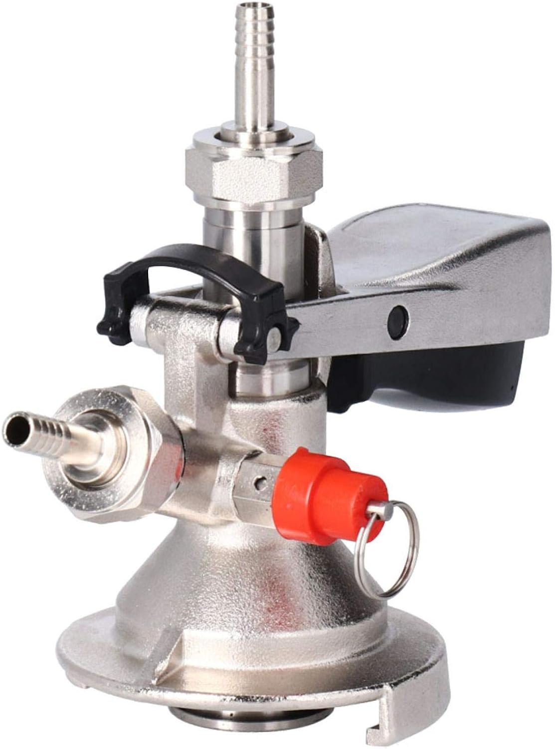 Beer Barrel Coupler Keg Coupler G5/8 A Type Stainless Steel Beer Keg Tap Distributor Coupler with Relief Valve Brewing Accessory
