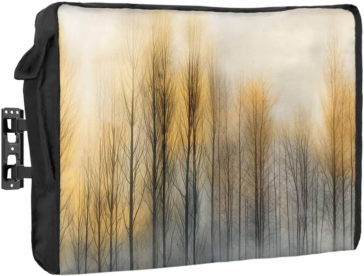 Forest Sunset Tree Waterproof Outdoor TV Cover 6065 Inch Weatherproof, Outside
