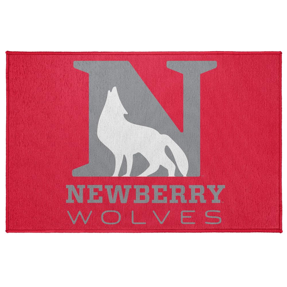 Campus Lab Newberry College Wolves Primary Logo Anti-Slip Indoor Doormat, 20” x 31.5” Primary Mark, Floor Mat for Inside Entry Way/Back Door Garage Mudroom Home and Office, Low Profile