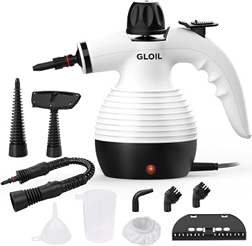 Handheld Steam Cleaner, Steamer for Cleaning, Multipurpose Portable Steam Cleaners for Home Use with Safety Lock and 10 Accessory Kit to Remove Grime, Grease, and More, Save Time and Effort