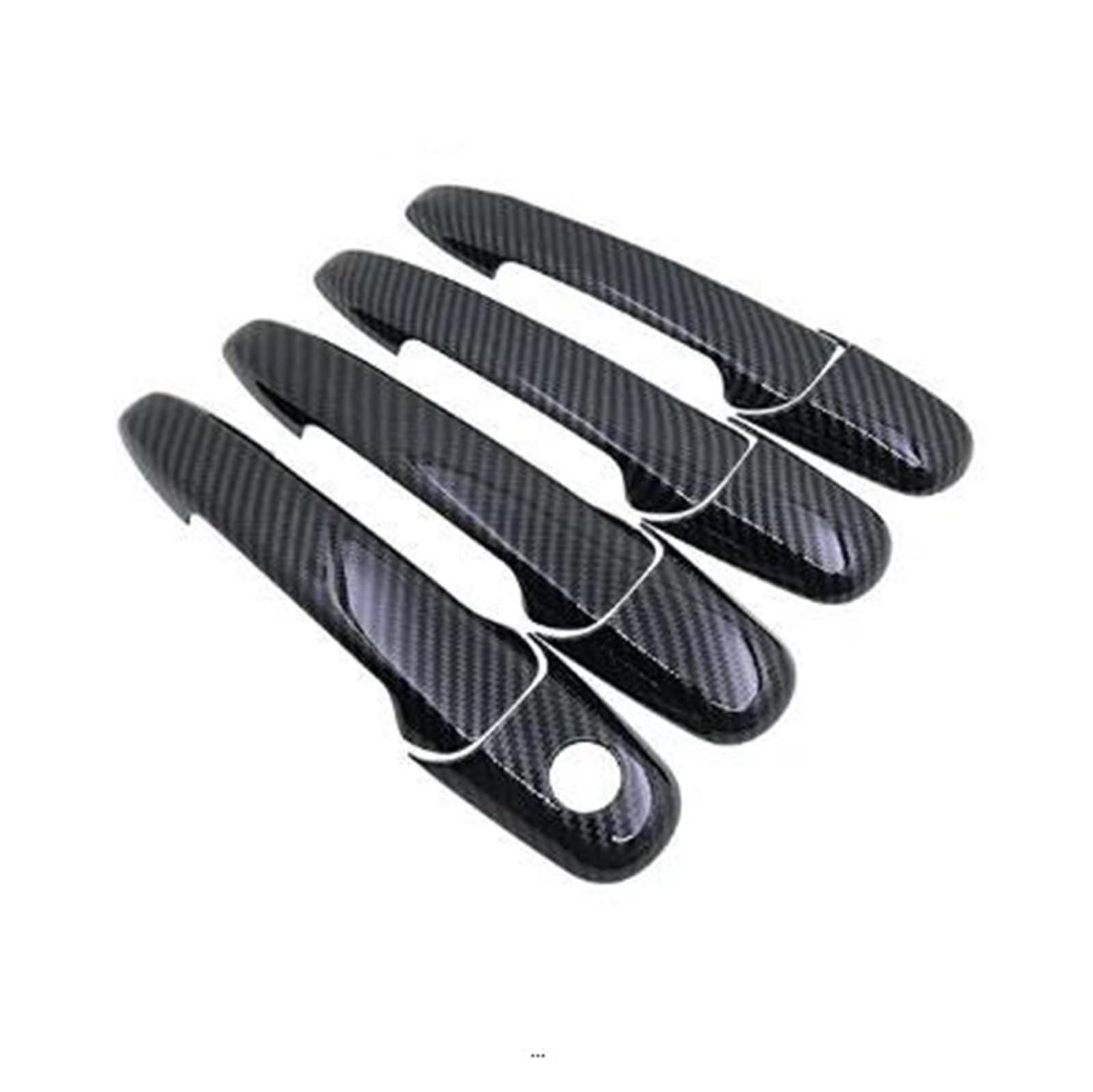 FIXCOR for Mazda 3 BK Sedan Hatch MPS 2004 2005 2006 2007 2008 2009 Door Handle Cover Refit Sticker Black Carbon Fiber Car Accessories(Handle 4 Door)