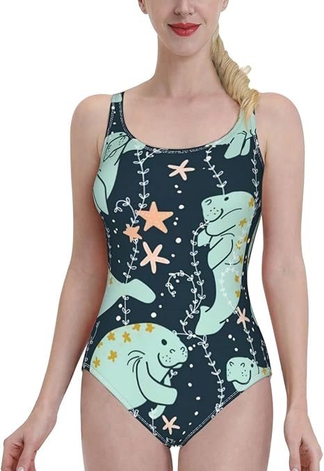 Amazon Co Jp マナティー 動物 女性用ワンピース水着 レディース 競泳 フィットネス 大きいサイズ セクシー 体型カバー ワンピース 体型カバー 可愛い フィットネス水着 ウェットスーツ水着 S Xl ホーム キッチン