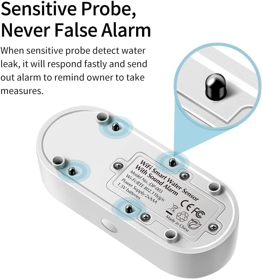 eMylo EMAC805 Water Leak Detector sensitive probes