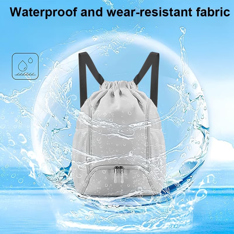Mochila esportiva com cordão, bolsa de natação impermeável para academia para mulheres e homens, pacote de basquete com compartimento para sapatos, rosa, Large, Moderno Mochila esportiva com cordão, bolsa de natação impermeável para academia para mulheres e homens, pacote de basquete com compartimento para sapatos, rosa, Large, Moderno