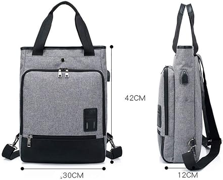 Gray Business Travel Laptop Backpack,Waterproof Briefcase Fit Laptop Computer Work School Rucksack for Womens and Mens
