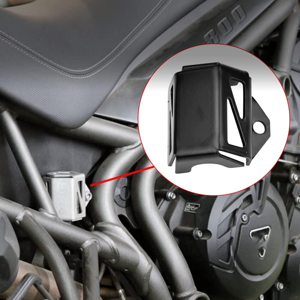 Motorcycle Rear Brake Pump Fluid Tank Oil Cup Reservoir Guard Cover Protector (for Triumph Vehicle) Daytona 660 675;Tiger Sport 660;Trident 660;Tiger 800;Street Triple