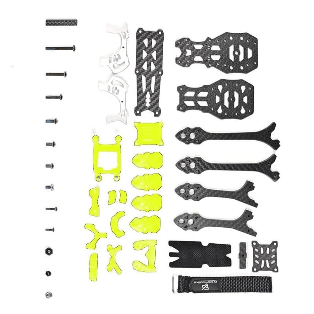 MAK5 Marco Impreso 3D DC De 5 Pulgadas Sin GPR MARK5 for Drones FPV(Yellow)