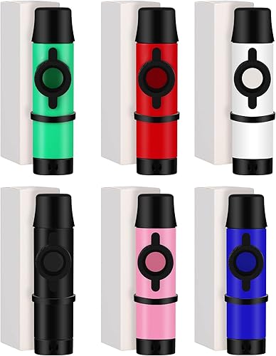 RANMING Kazoo de plástico, juego de 6 piezas, Kazoos de tono ajustable, Kazoos para adultos, instrumentos musicales Kazoo con diafragmas Kazoo, buen