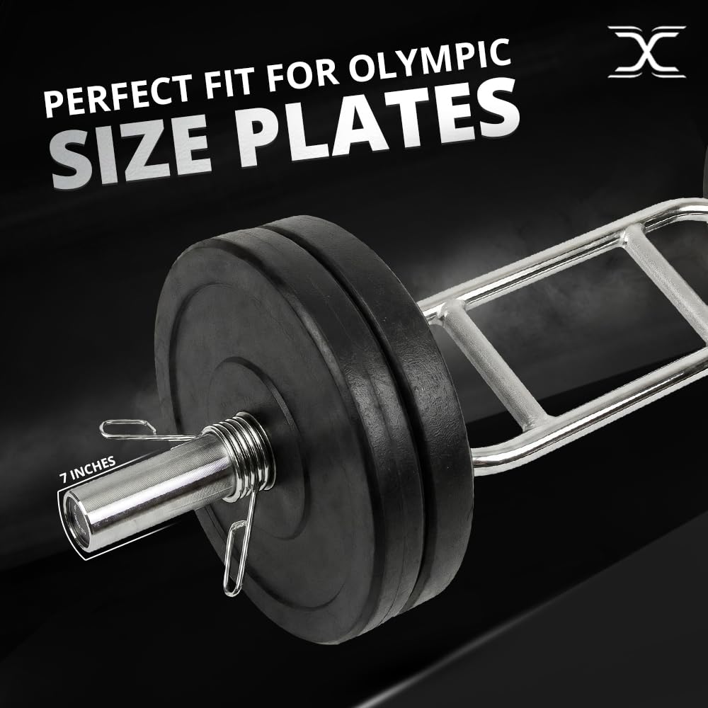 MAXSTRENGTH Olympic 5 cm trójkołowy sztanga sztanga z 2 x kołnierzami sprężynowymi trening podnoszenia ciężarów