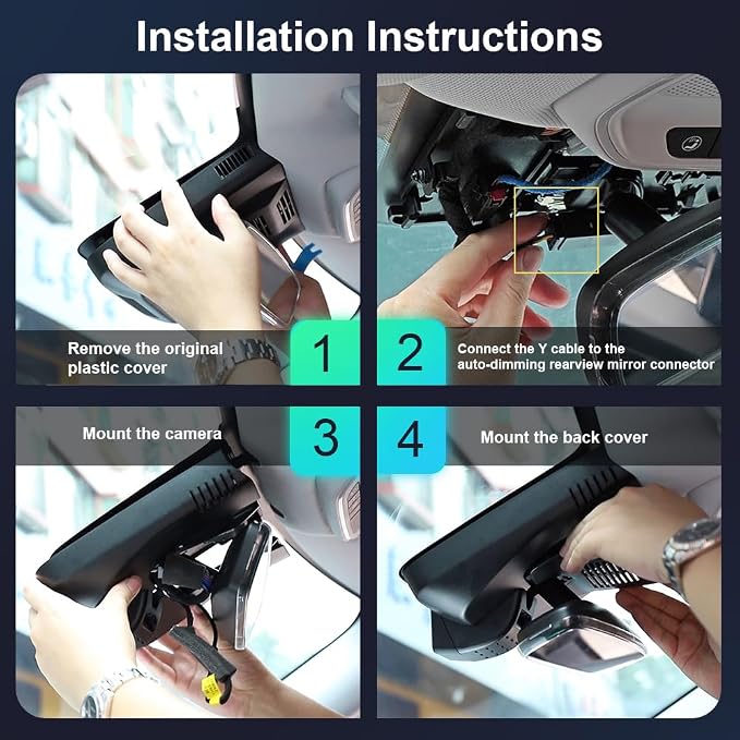 Fitcamx 4K Dash Cam para Chevy Traverse 2024-2026 UHD 2160p miniatura 5