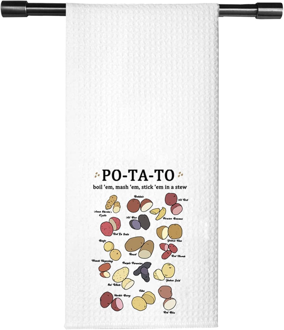 TSOTMO Movie Inspired Gift Po-ta-Toes Boil 'Em Mash 'Em Stick 'Em in A Stew Kitchen Towel Booknerd Meme Gift for Bookworm (A Stew Towel)