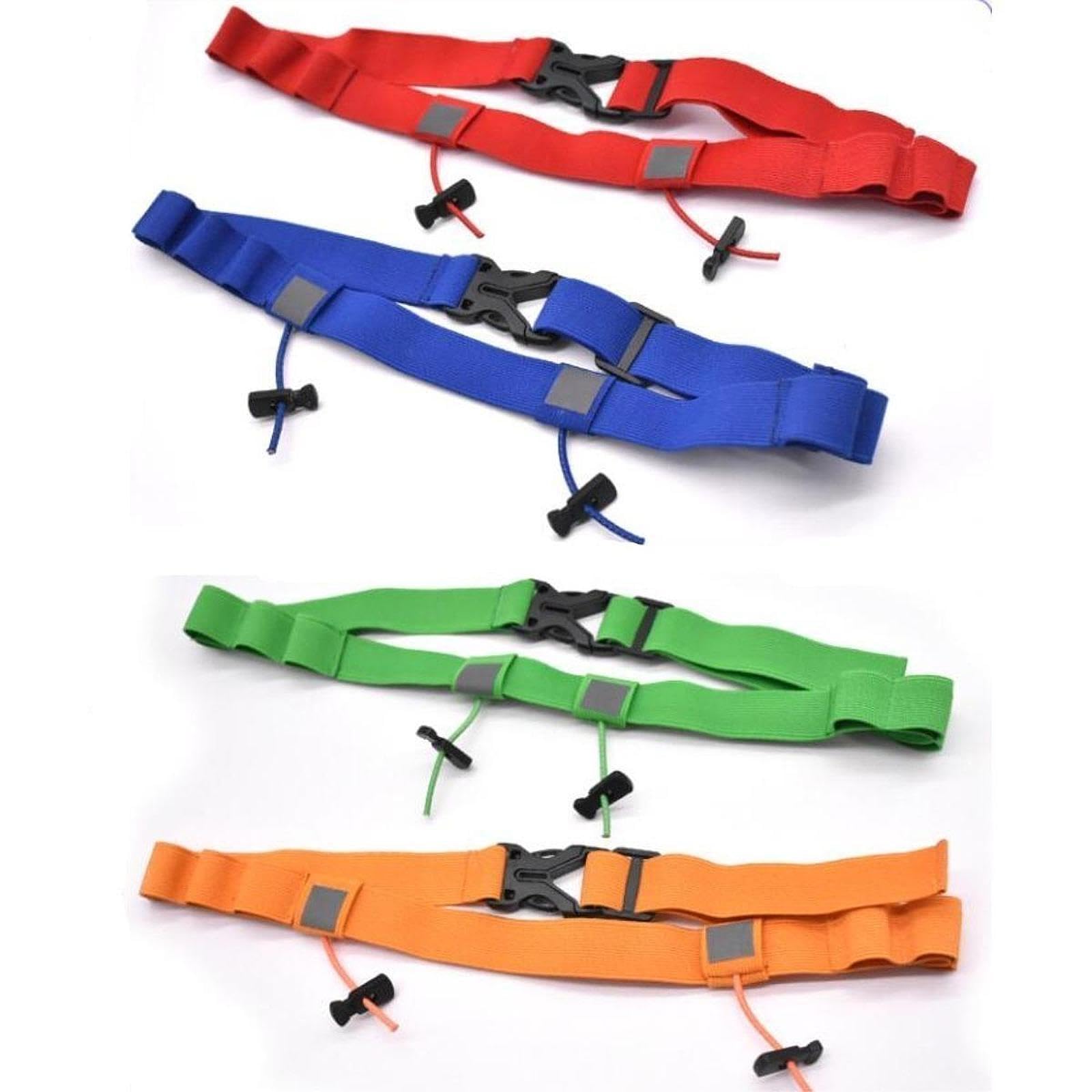 Triathlons Race Number Belt with Loop Adjustable Athletes Running Bib Holder Green-image-30
