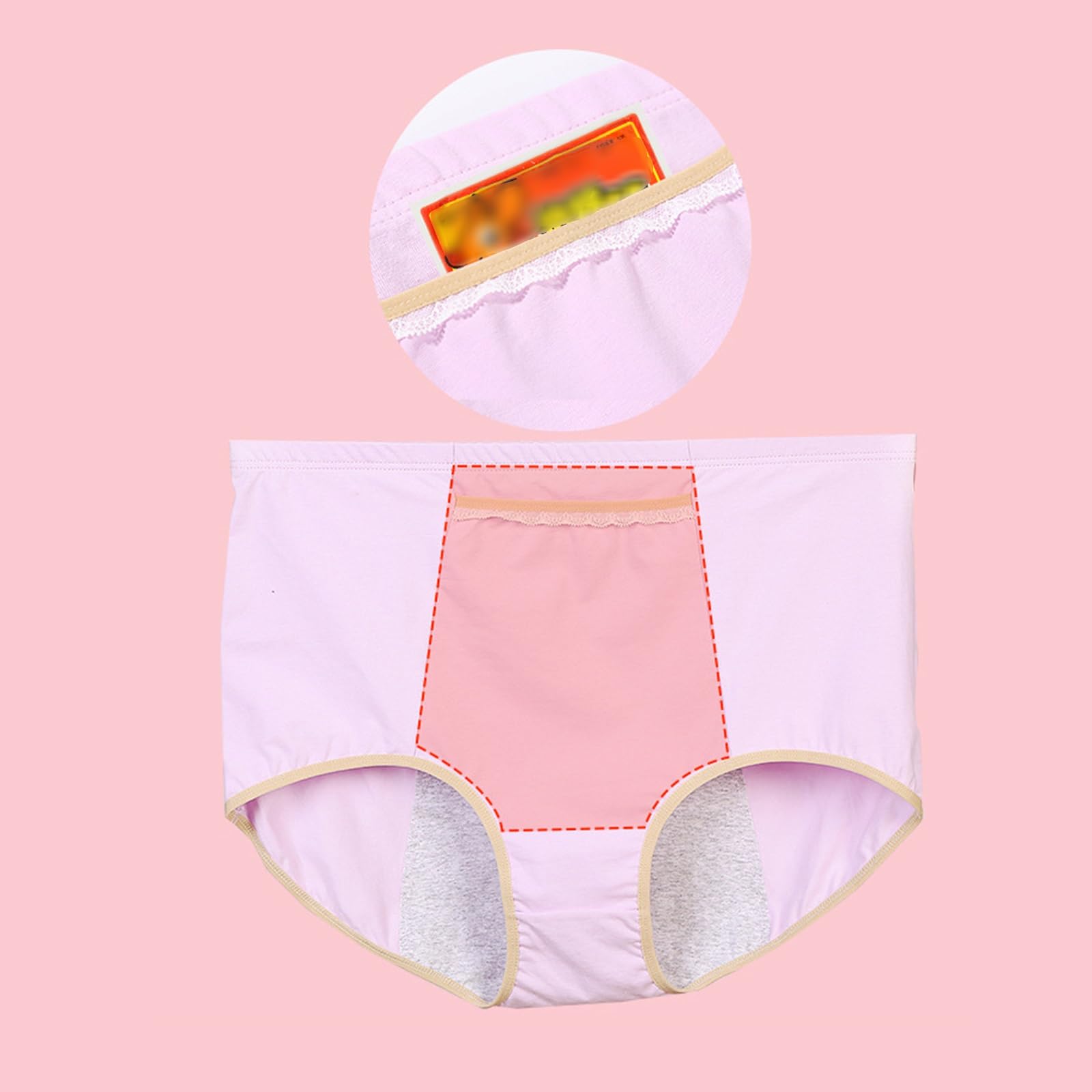 LaseVe Pack 2/3/6 Tallas Grandes Bragas Bragas Hipster Ropa Interior con Bolsillo Oculto Cintura Alta Calzoncillos Calzoncillos Calzoncillos