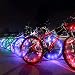DAWAY A01 Waterproof Bike Wheel Lights - 20 LED Colorful Lightweight Light Strip for Bicycle Spokes or Rim - Cool Tire Accessories(Green)