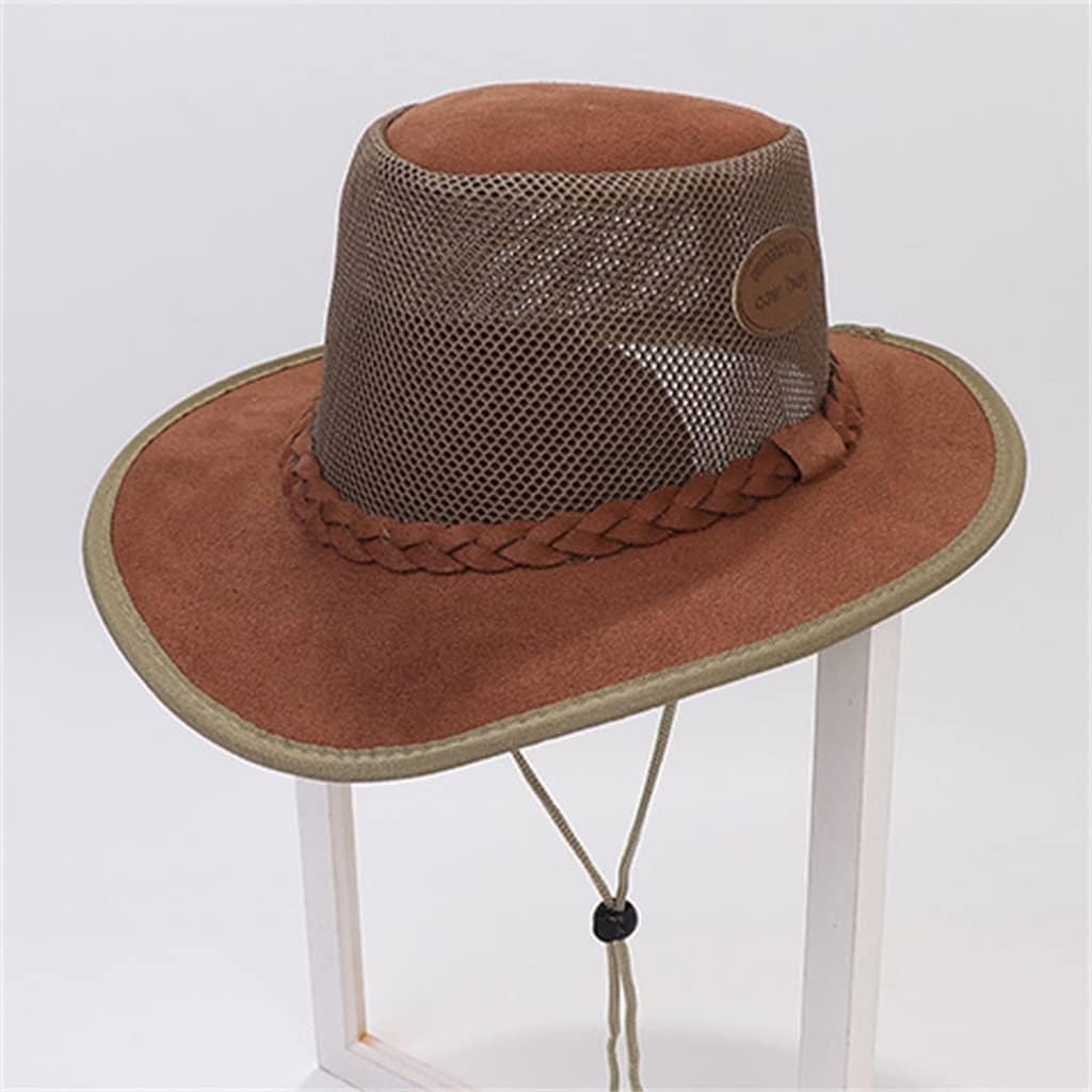 HBJWOV Men's Mesh Breathable Sun Shade Sunscreen Top Hat Outdoor Travel Hat Sun Hat(D)