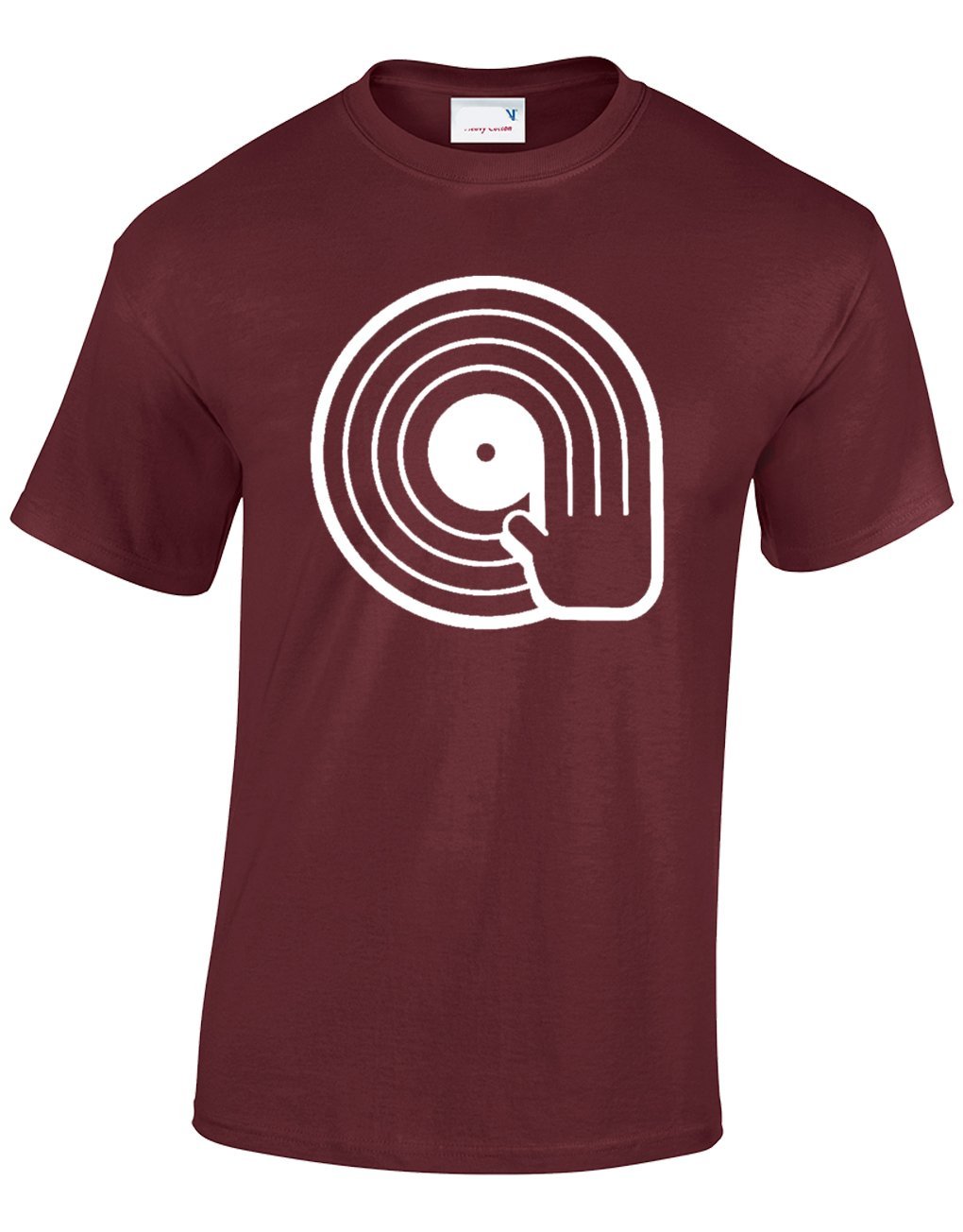 Crown Designs Men's Maroon Dj Mixing Design Novelty Gifts For & Teenagers T-Shirts Tops - /Large