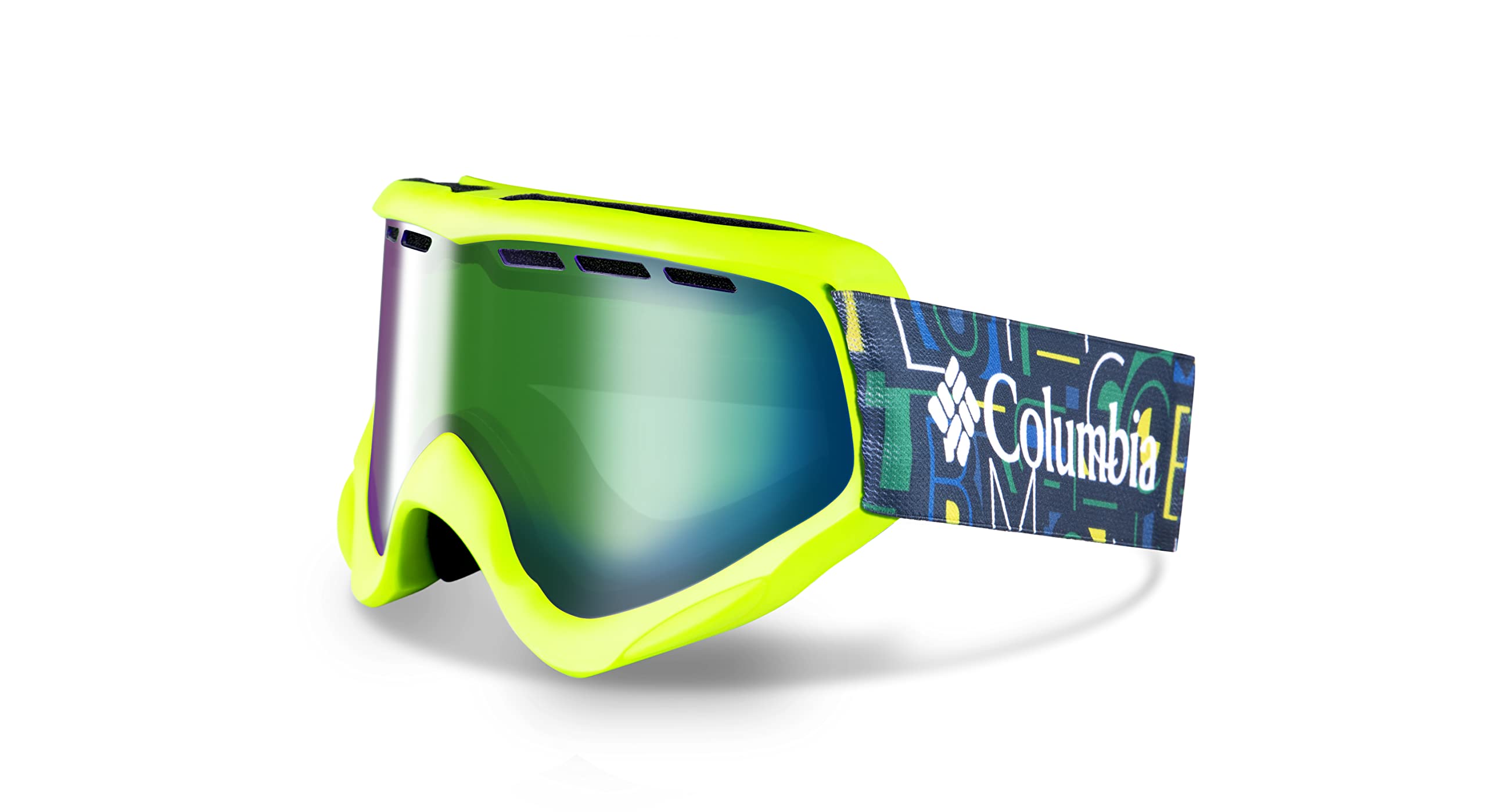 ColumbiaUnisex Kid's Snow Goggles SNOWCATION - Typo Green/White with Green Ion Lens