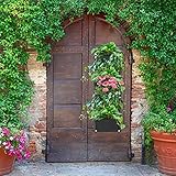 Tbest Plant Port 6 Kets Vertical Plant Row Bas Container Wall en Maceta para Exteriores ArdenBlack Arde (Fieltro 2)