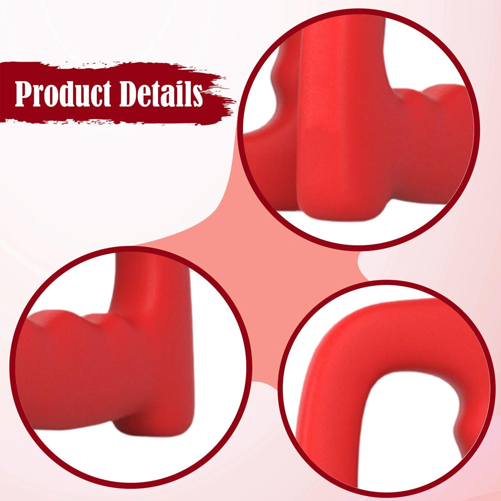 2 Pezzi Manubri Fitness Ergonomici Antiscivolo Ghisa Sagomata Impugnatura Nonslip Ideali per Allenamento Petto Braccia Spalle Curl Usati in Casa Uffic, Rosso 1.5 kg