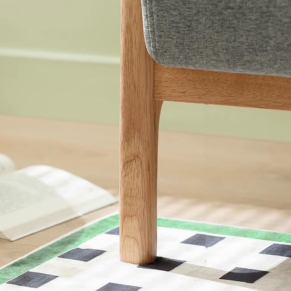 Petit Canapé Nordic Log Coton Lin Tissu canapé Petit Appartement Double Bois Massif Loisirs canapé Magasin de vêtements Restaurant réception Bureau Petit canapé Petit Canapé pour Chambre(A)