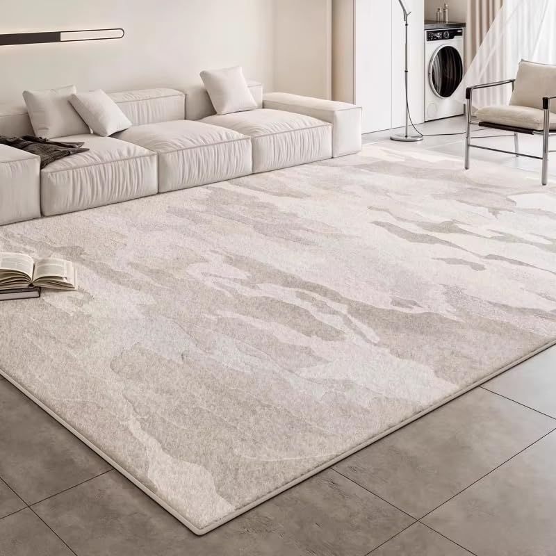 Tapis de salon crème 160x220 cm pour créer une chambre cocooning et douce