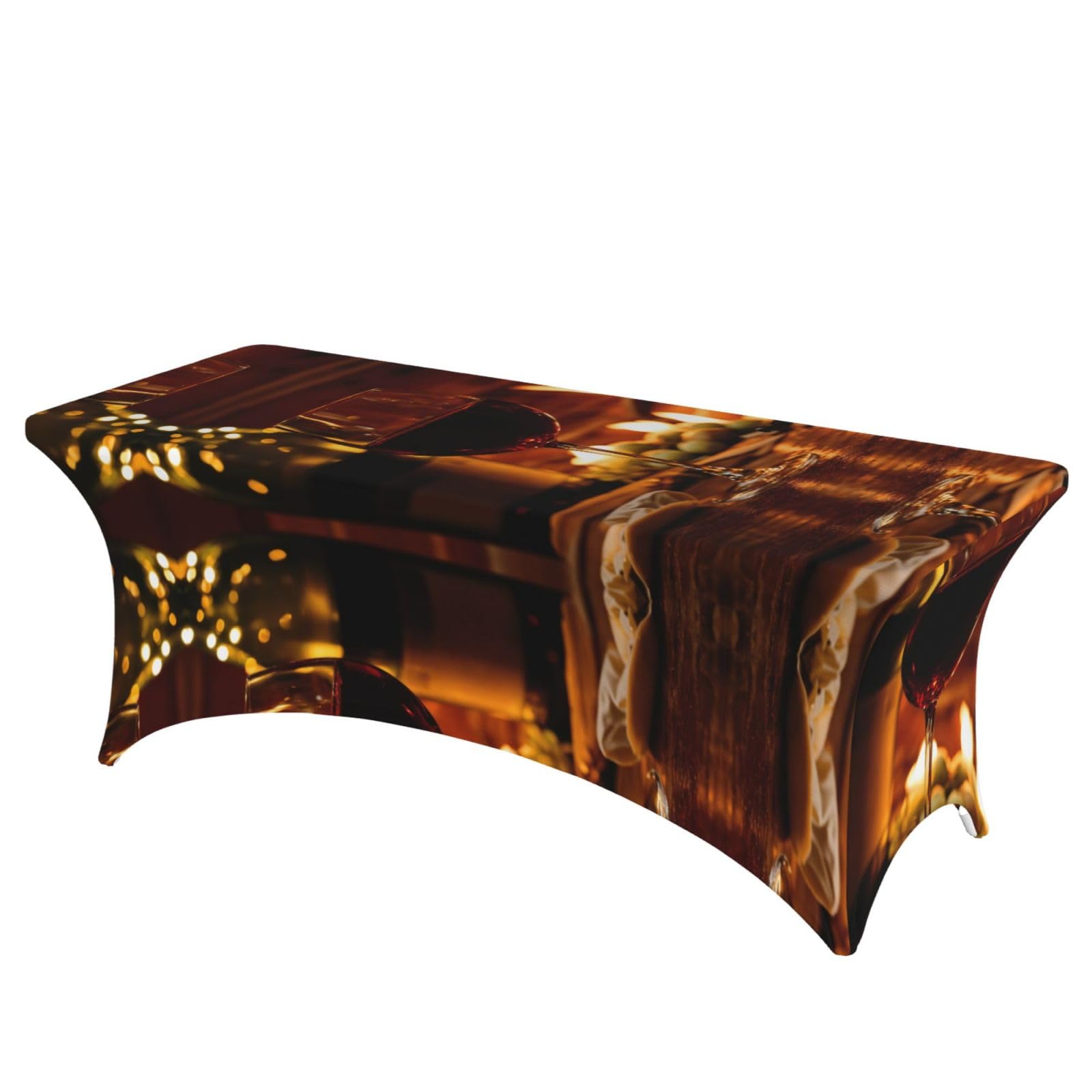 Nappe extensible 1,8 m en élasthanne bordeaux sans repassage pour fête