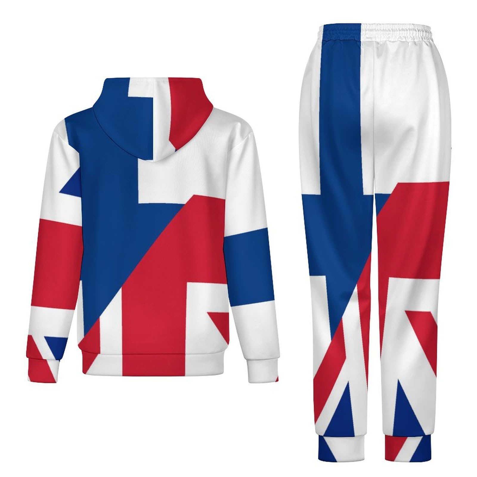 Birtish e Finlandia Flag Tute per gli Uomini Manica Lunga Felpa Con Cappuccio E Pantaloni Della Tuta Joggers Set Moda Tute