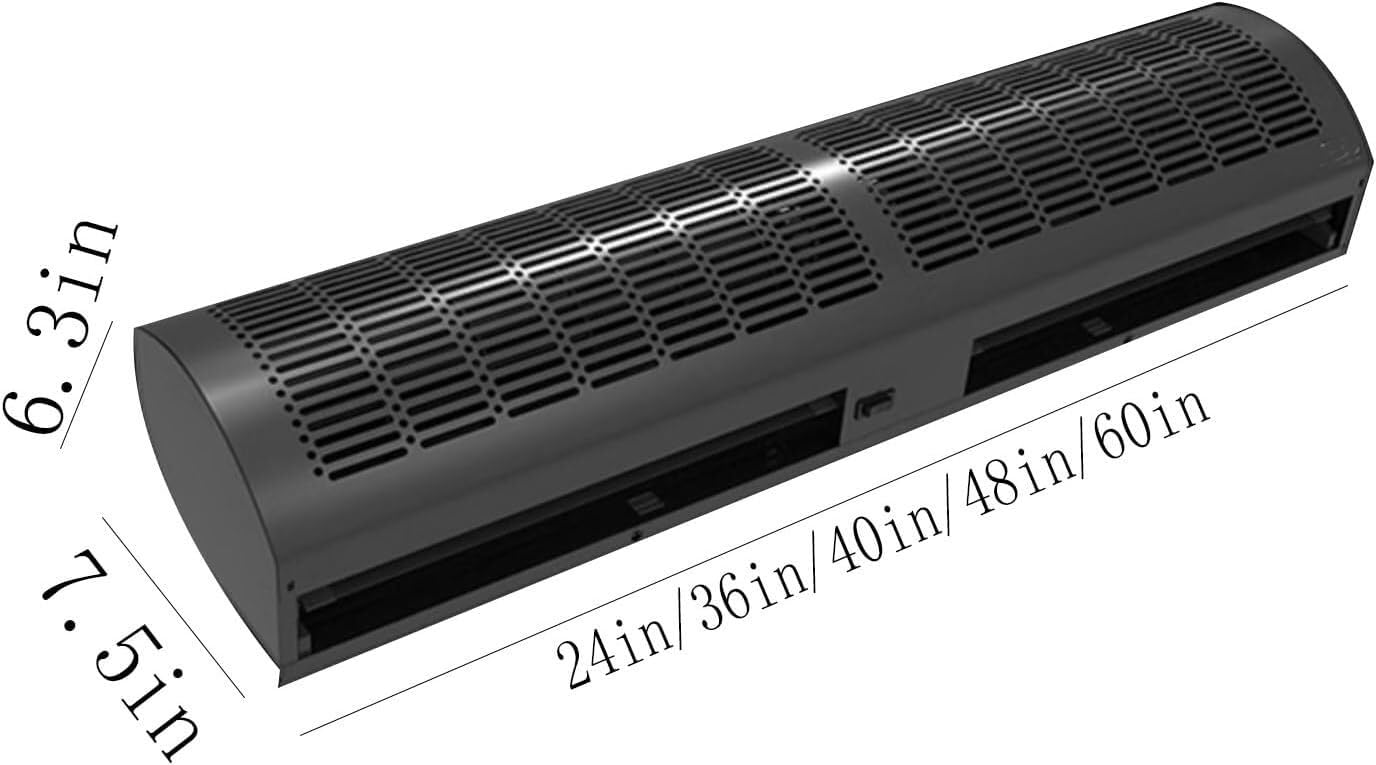 Kurtyna powietrzna ścienna Kurtyna powietrzna montowana na ścianie - Komercyjny wentylator drzwiowy o superwysokiej mocy(Keypad,24in)