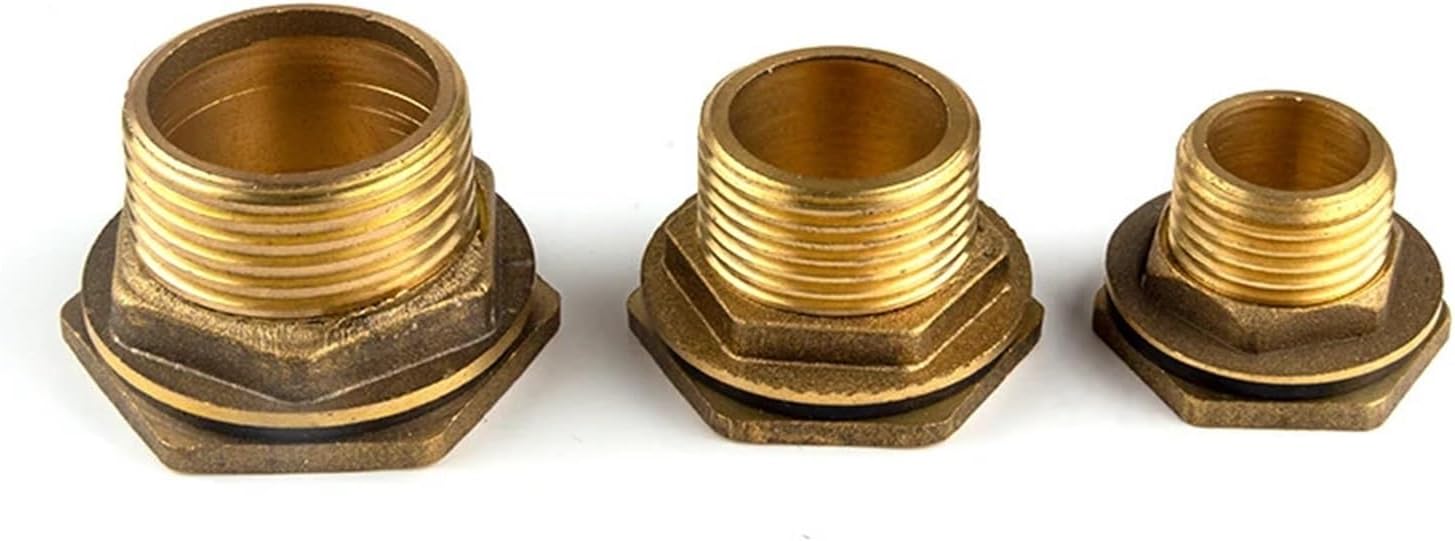 1PC Copper Water Tank Connector 1/2" 3/4" 1" Male Brass Pipe Single Loose Key Swivel Fittings Nut Jointer(3/4'') Pipe Fittings