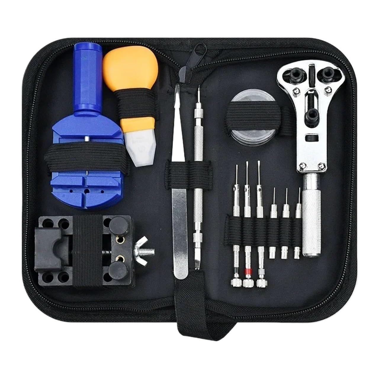Kit de reparación de Relojes con Herramienta para pasadores de Resorte, reemplazo de batería, Kit Especial para Taller de reparación de Relojes para Quitar y reemplazar Correas de Relojes Ajustables.