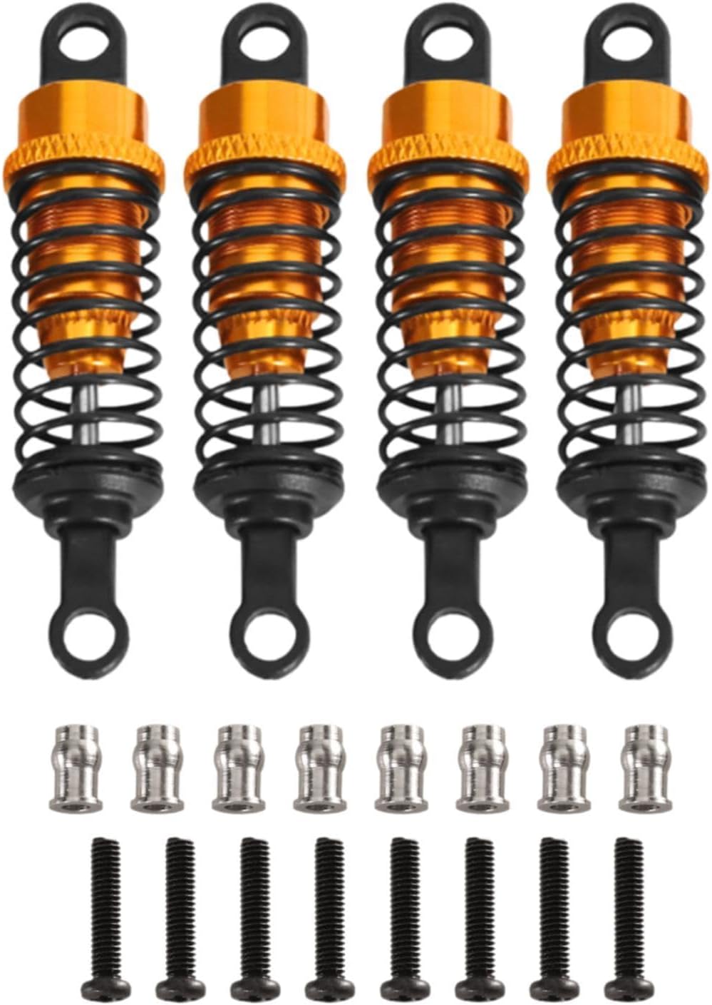 Generic 4x Shock Absorbers RC Shocks for Remote Control Car Replace Parts Sturdy Dampers Set 1/12 1/16 for MN82 MN99S D90 MN78 C14, Black