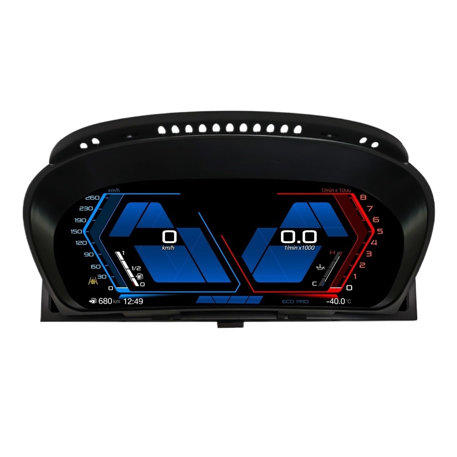 Pantalla digital de 12,3 pulgadas, panel de tablero LCD, velocímetro CarPlay, compatible con BMW X5 X6 E70 E71, pantalla de cabina de grupo de instrumentos(For X5 E70)