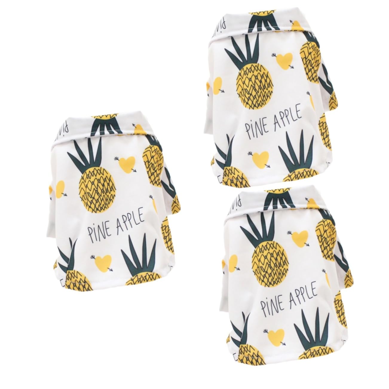 Angoily 3pezzi Camicia Estiva Per Cani Stile Hawaiiano Con Motivo Ananas Abbigliamento Per Animali Domestici Taglia Bianco Perfetta Per Occasioni Speciali e Comoda Per La Corsa