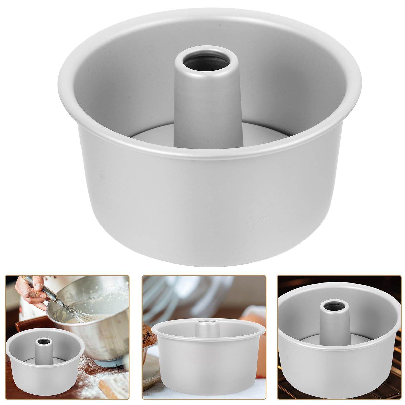 Homoyoyo Molde para Pastel Desmontable Redondo de Aleación de Aluminio 7 Pulgadas 3 Piezas Antiadherente Reutilizable para Hornear Tartas y Mousse Utensilio de Cocina para Repostería