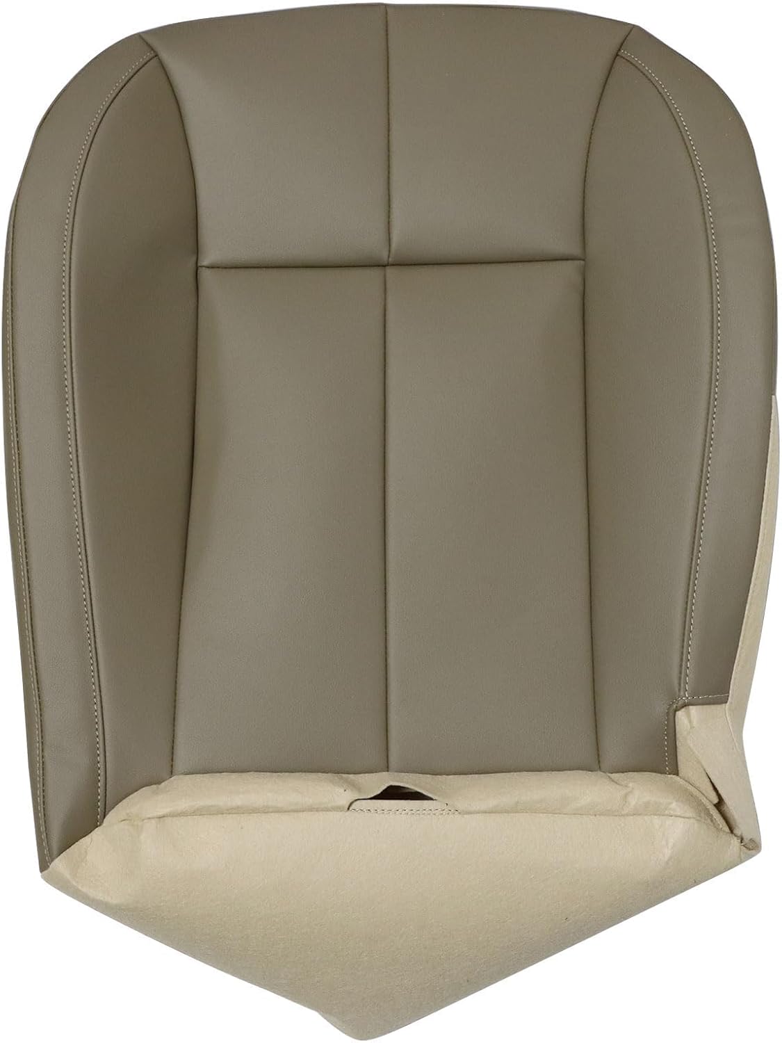 SecosAutoparts Front Driver Side Bottom Replacement Leather Seat Cover Tan Compatible with Jeep Grand Cherokee 1999 2000 2001 2002 2003 2004