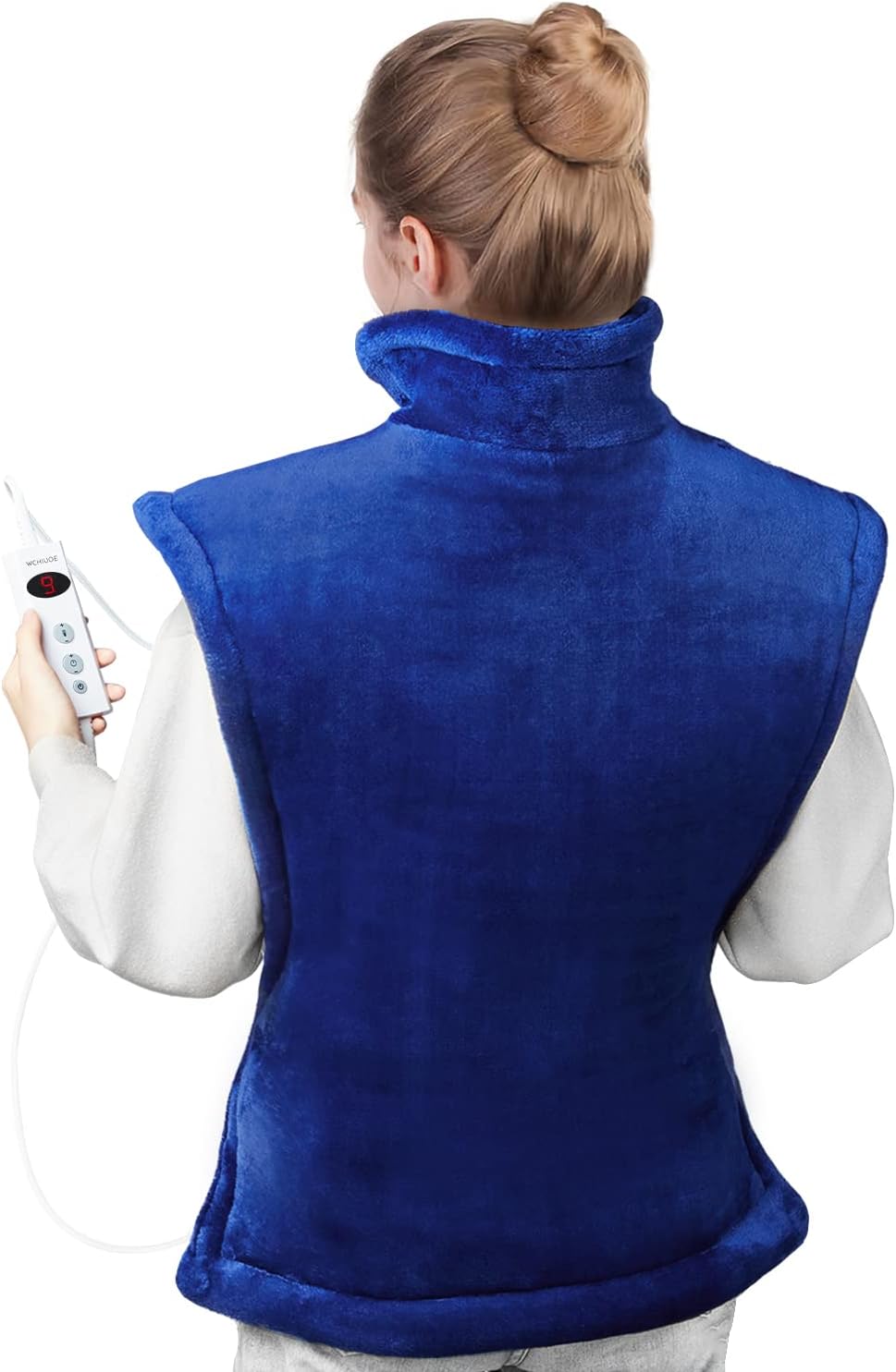 Heating Pad for Neck and Shoulders, Wchiuoe Electric Large Back Heating Pad for Pain Relief 24"x33", 10 Level Temperatures and 2 Mins Fast Heating, Auto Shut Off Timer, Christmas Gifts : Health & Household