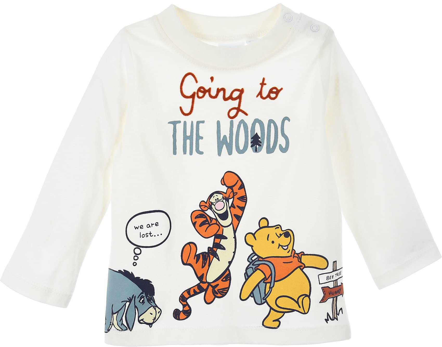 Maglia Neonato Disney Winnie The Pooh in Cotone Bimbo Maniche Lunghe 5532