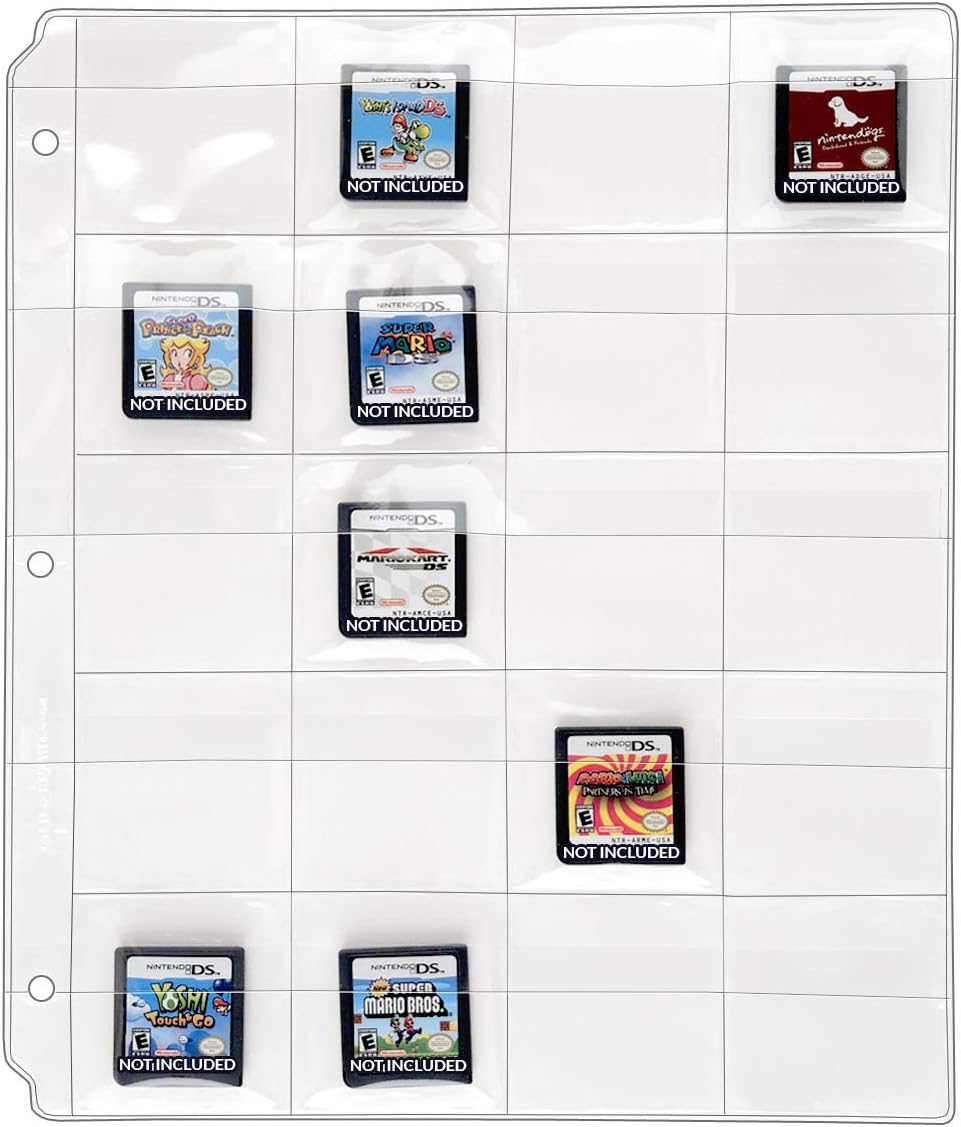StoreSMART Video Game Card & Cartridge Binder Page Variety Pack - 12 Binder Pages - Compatible with Gameboy, Gameboy Advance, DS, Switch, PlayStation Portable, Vita - GAMEVP-12